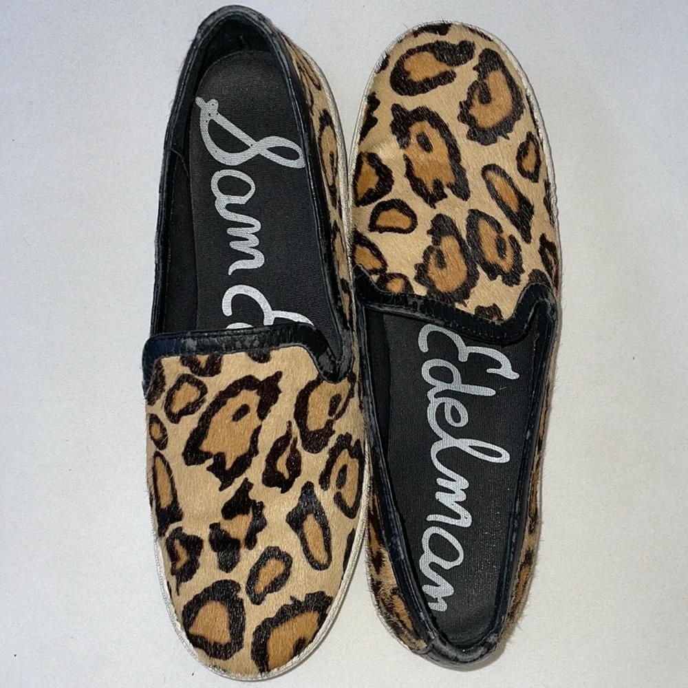 Sam Edelman Leopard Calf Hair Slip-ons